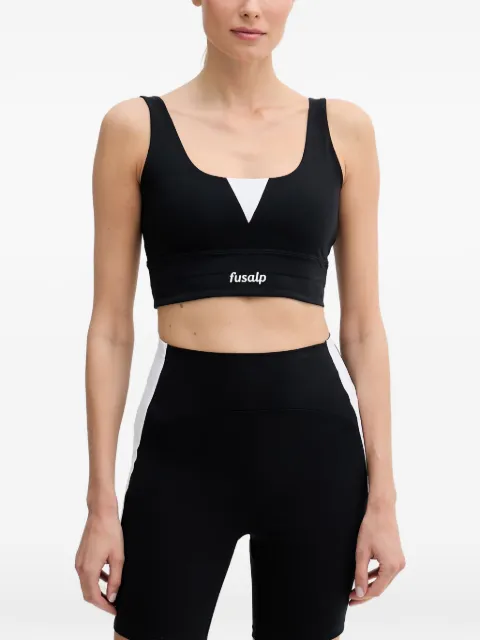 Fusalp Biarra logo-print sports bra Black J1109