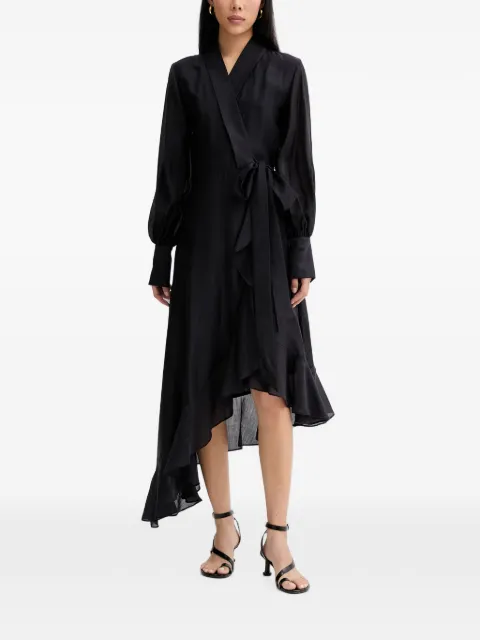 Blugirl ruffled wrap asymmetric dress Blue RA6195T486A