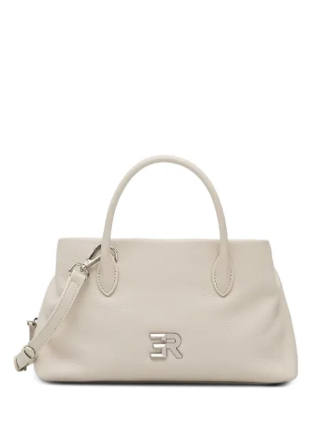 ERMANNO FIRENZE logo-plaque pebbled-leather tote bag Neutrals 12402190