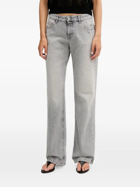 VICOLO distressed straight-leg jeans Grey DAB5157