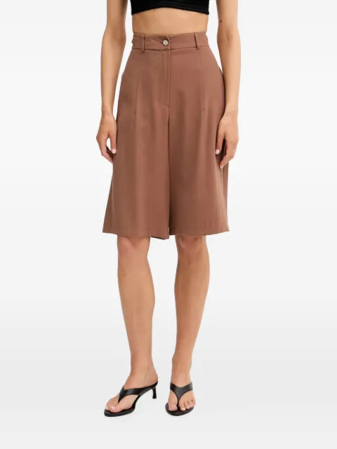 VICOLO pleated tailored shorts Brown TAB0033