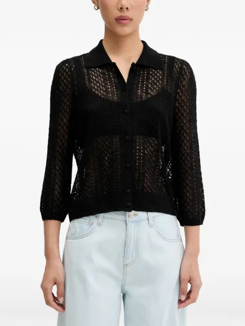 VICOLO pointelle-knit cardigan Black 2AB2046