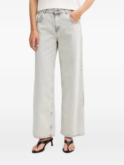 VICOLO acid-wash wide-leg jeans Grey DAB5139