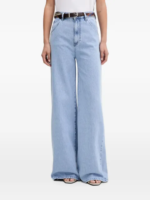 VICOLO belted wide-leg jeans Blue DAB5250