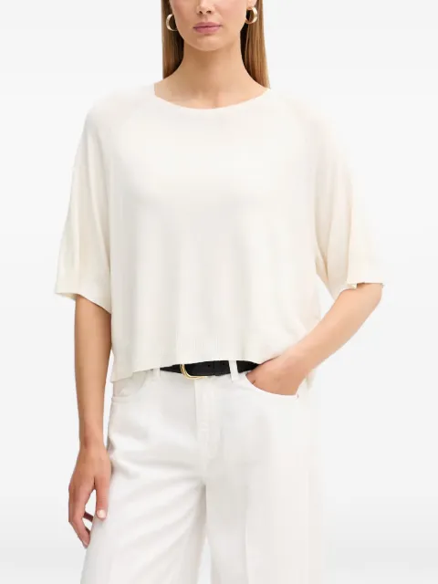 VICOLO raglan-sleeve fine-knit T-shirt White 2AB2044