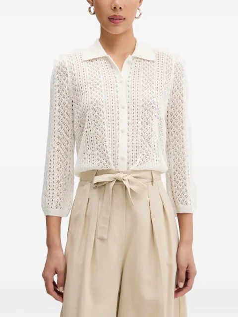 VICOLO pointelle-knit cardigan White 2AB2046