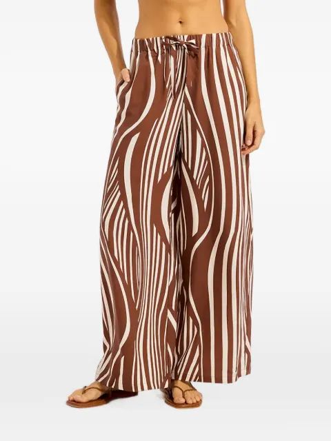 Seafolly Coastline abstract-print drawstring trousers Brown 55541PA