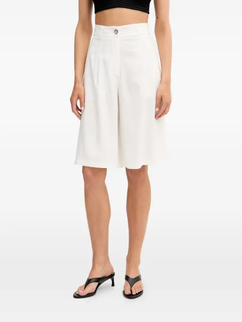 VICOLO pleated tailored shorts White TAB0033