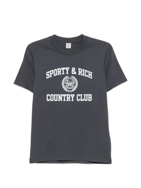 Sporty & Rich logo-print T-shirt Grey TO119711218GY25