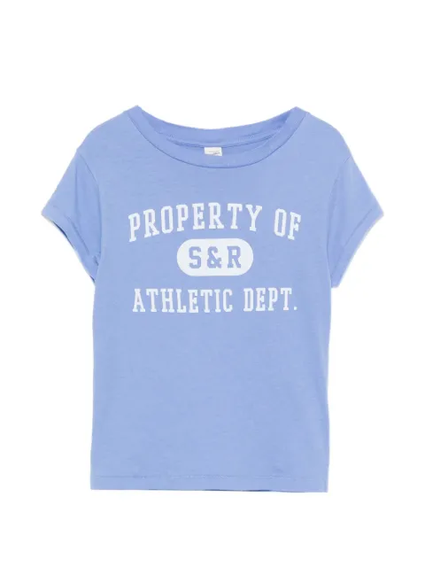 Sporty & Rich logo-print short-sleeved T-shirt Blue TO111711268BL