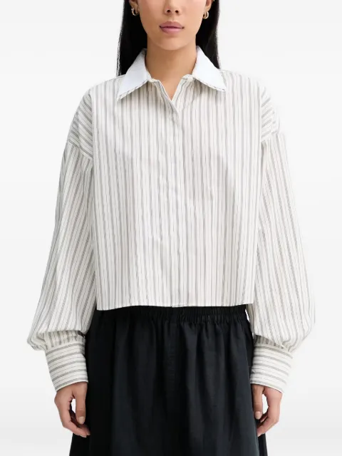 rag & bone Marin cropped shirt White RA2M26SSMSW