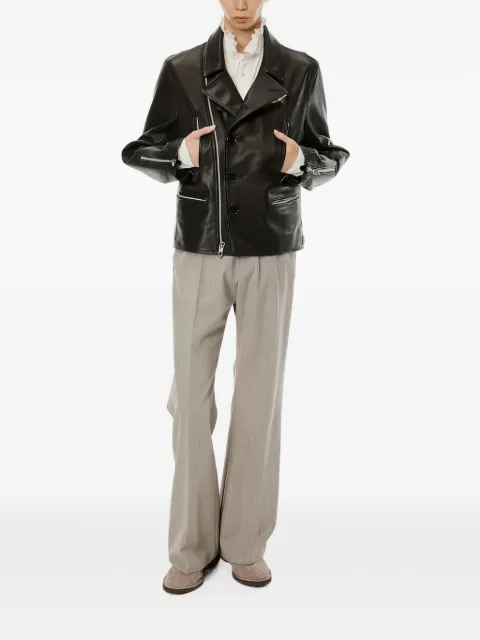 MASU pleated straight-leg trousers Neutrals M26U6PL004