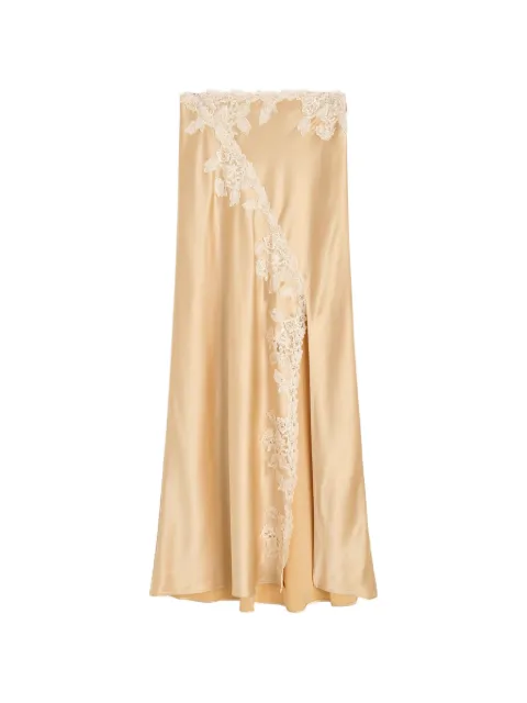 By Malene Birger Erika lace-trim skirt Neutrals 10376812B