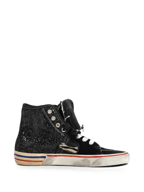 PAUL EASTERLIN Calystar glitter-embellished high-top sneakers Black CS036BBBLACKBLACK