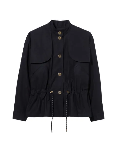Claudie Pierlot waxed gabardine jacket Blue CFPOU00812