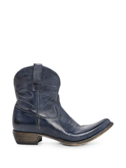 Shoto western-style panelled boots Blue 503901AVAITORBLUE