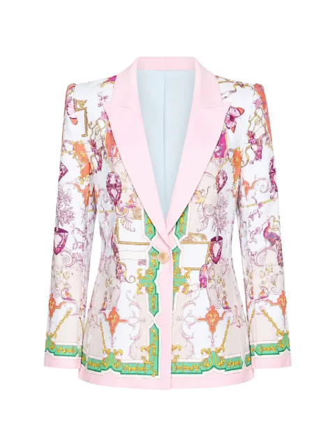 L'Agence Gweny single-breasted relaxed-fit blazer White 10087RLHGRDS