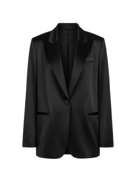 The Sei oversized silk blazer Black TS5015F25