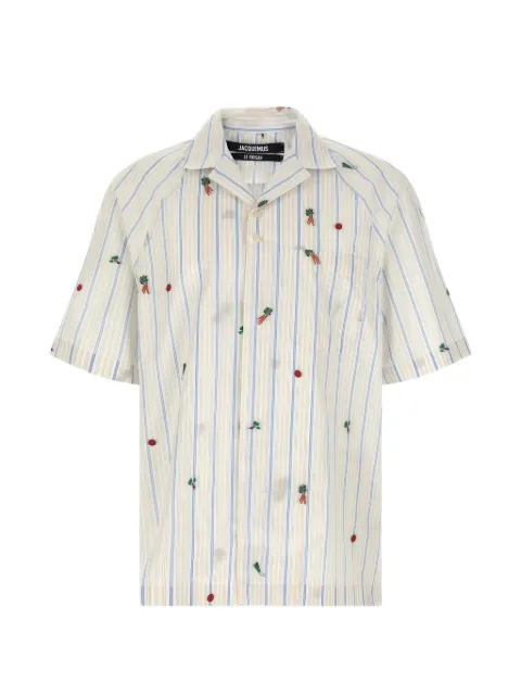 Jacquemus The Romarin stripe jacquard shirt Neutrals 26ESHM00573A