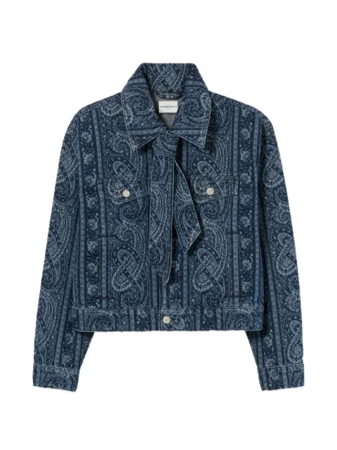 Claudie Pierlot printed denim jacket Blue CFPVE00587