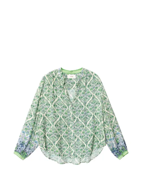Xirena Faye damask-print shirt Neutrals X5SGF045