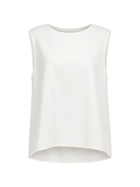 Dusan draped-back sleeveless top White U2720TWHITE