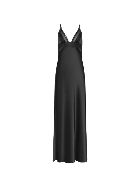 L'Agence Elsa lace-trim maxi dress Black 61693CLW