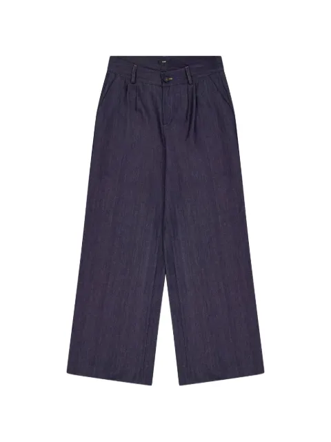 ANAII belt-loops trousers Blue T06F53W01W01