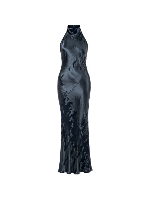 The Sei halterneck bias-cut gown Blue TS9219F25SLATEBLUE