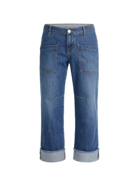 Maurizio Massimino patch-pocket turn-up jeans Blue SS26USA1180DENIM