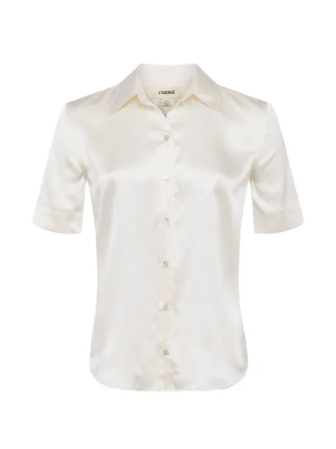 L'Agence Ellah short-sleeve blouse Neutrals 40648CLW