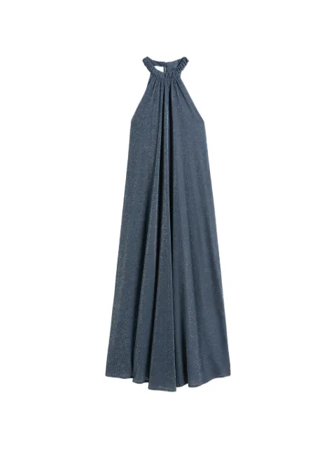 MOMONÌ Yuca lurex jersey maxi dress Blue 261MMODR02526184MO