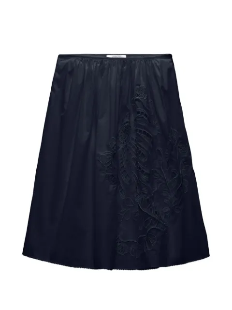 Dorothee Schumacher embroidered-detail midi skirt Blue 443905899