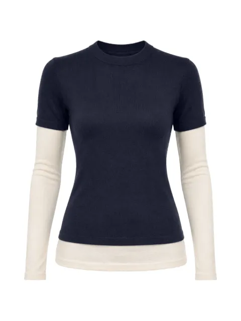 CUDDLEUP layered-effect long-sleeve T-shirt Blue 16WRULST022