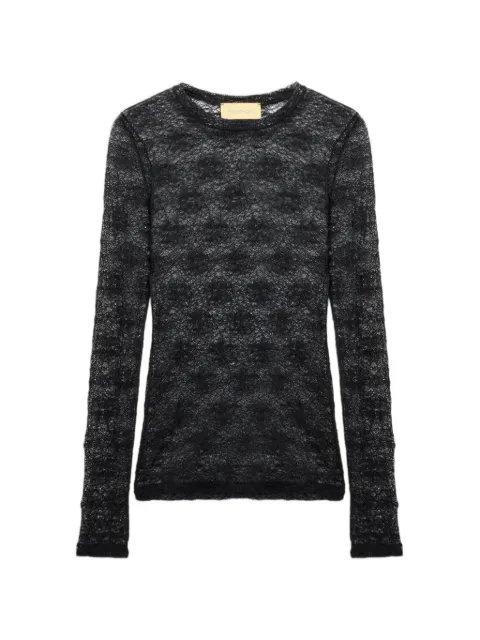 MOMONÌ Waina long-sleeves T-shirt Black 265MMOTS011265MO48