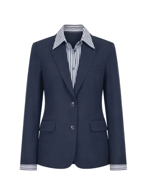 rag & bone Frank Mixed-Media single-breasted wool blazer Blue RA2P26S4MTA