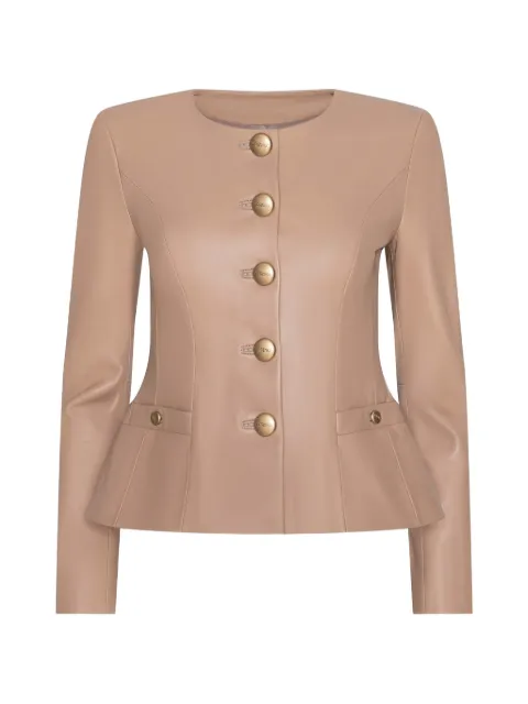 L'Agence Mariella peplum-hem blazer Neutrals 1983NLLCAPPUCCINO