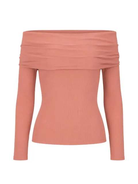 Petar Petrov off-shoulder silk top Pink S26TB16