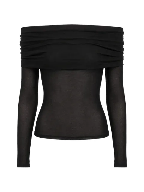 Petar Petrov Bodywork off-shoulder blouse Black S26TB16