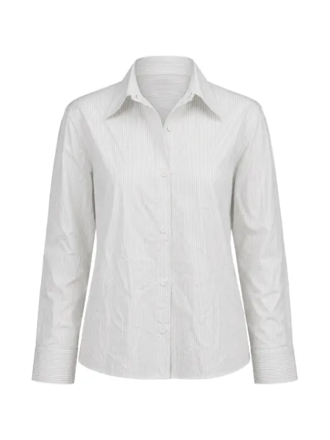 WE-AR4 The Layered vertical-stripe shirt White RCS0296