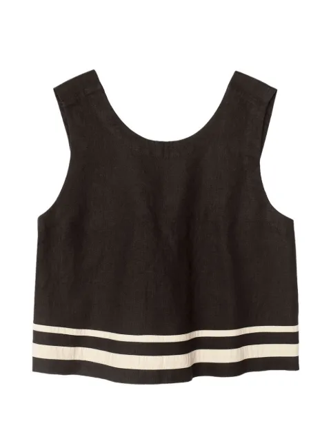 Xirena Leni striped-trim top Black X5MRL049BLKL