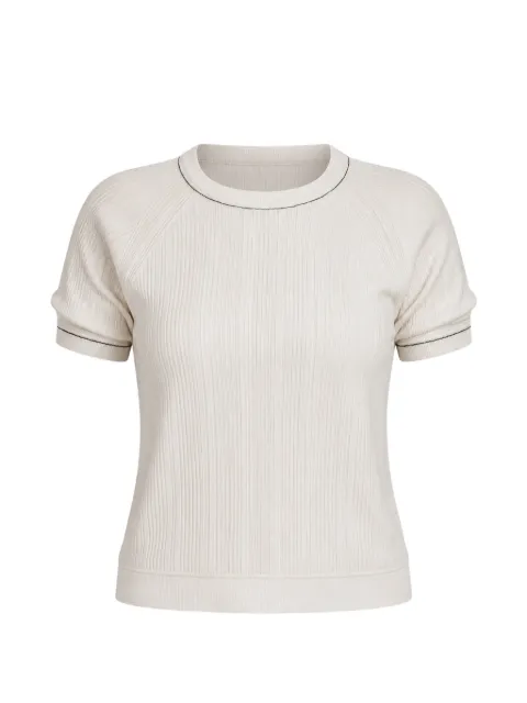 rag & bone Teresa ribbed T-shirt Neutrals RG9I25H6MCC