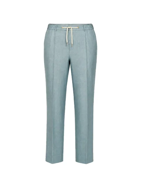 Eleventy drawstring-waist tailored trousers Green M85PANE01TES0K066175
