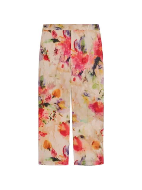 MOMONÌ Vejo floral-print trousers Neutrals 261MMOPA01026108MO