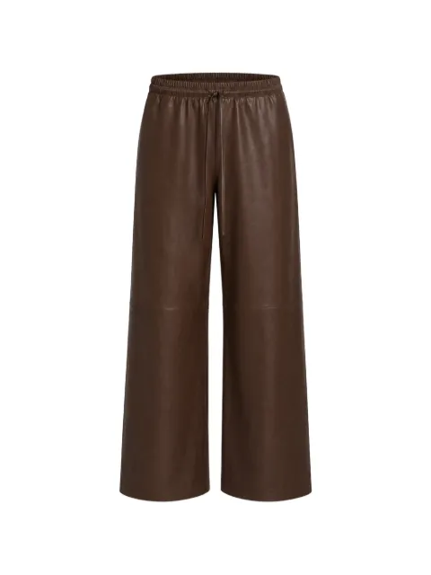 Sprwmn Kauai leather palazzo pants Brown BTM027L
