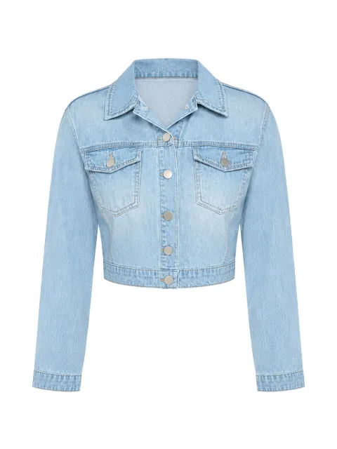 L'Agence Dakota cropped denim jacket Blue 1914KDLDAKOTAA