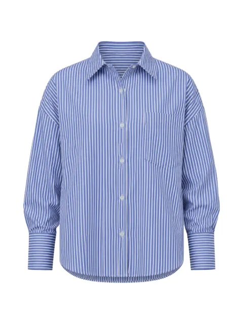 Arlo Mott Watts stripe-pattern shirt Blue 1021