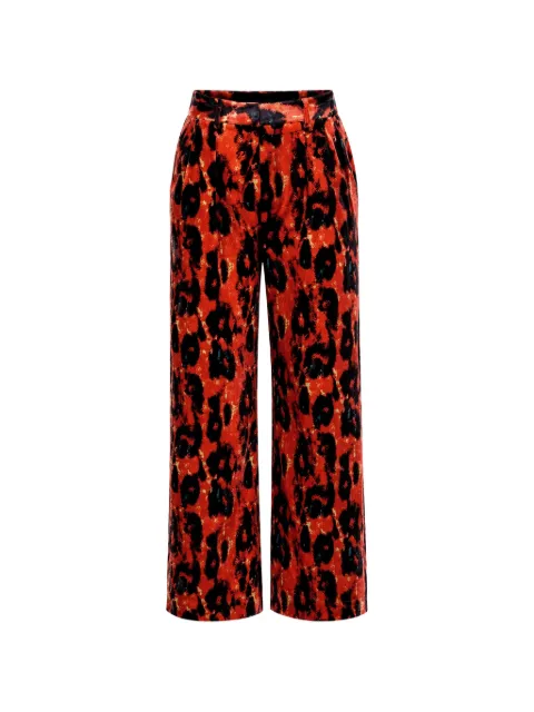 R13 leopard-pattern trousers Red R13WR515