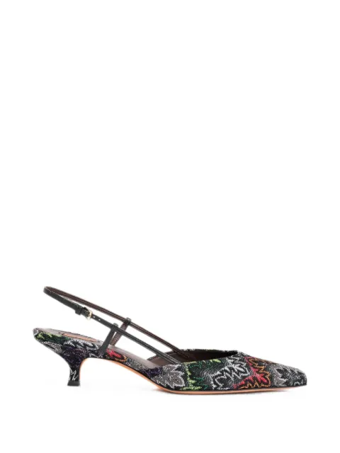 Missoni Fiona slingback pumps Black MWF129112PINETTOLUREXBLACK
