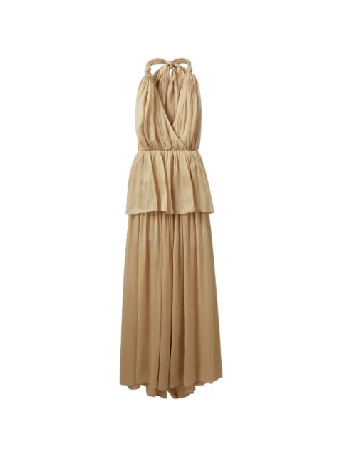 The Garment Prince tiered linen maxi dress Neutrals 22442012